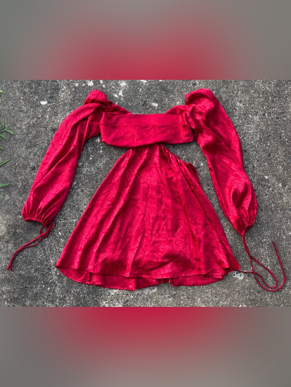 Lucy in the Sky Bright Red Textured Dress